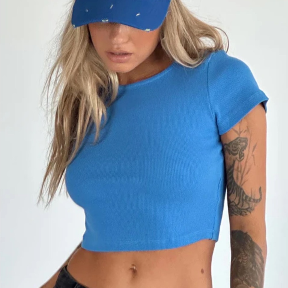 Princess Polly Blue Women's Crop Top